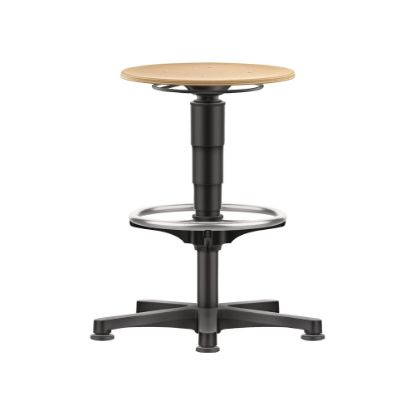 STOL DELAVNIŠKI VRTLJIVI S TALNIMI DRSNIKI IN OBROČEN ZA NOGE, SEDEŽ MULTIPLEKS/