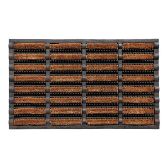 PREDRPRAŽNIK GUMA/KOKOS, BARVA ČRNA/NARAVNA, 450X750X25MM