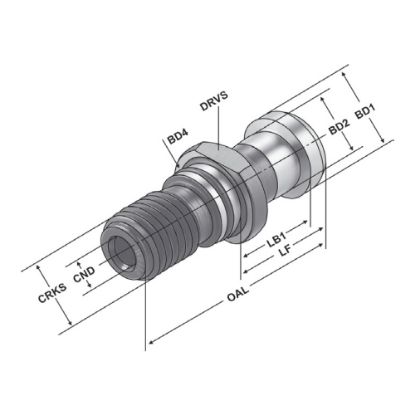 Slika Vijak izvlečni DIN69872A za SK40, Kemmler