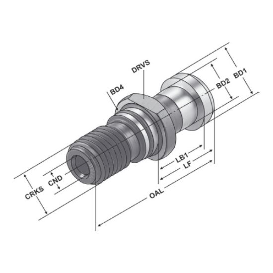 Vijak izvlečni DIN69872A za SK40, Kemmler