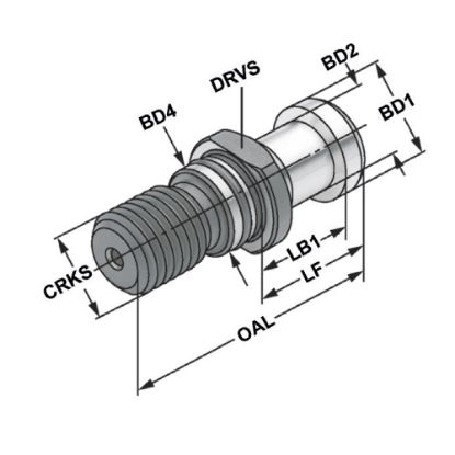 Slika Vijak izvlečni DIN69872/B za SK40 s tesnilom, Kemmler