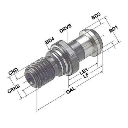 Slika Vijak izvlečni DIN69872 z izvrtino in tesnilom, Kemmler