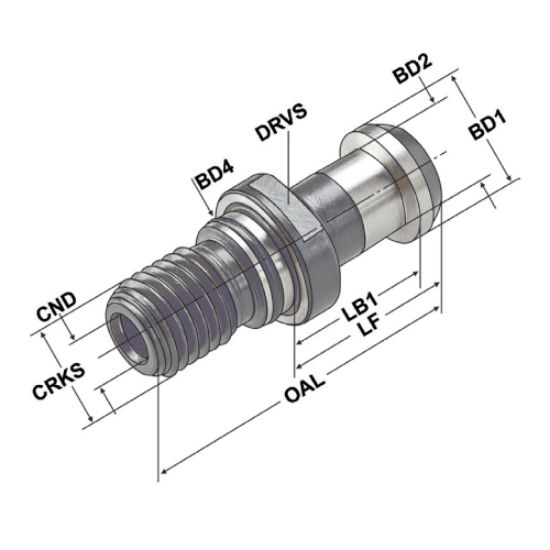 Vijak izvlečni DIN69872 z izvrtino in tesnilom, Kemmler