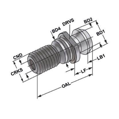 Slika Vijak izvlečni i izvrtino on tesnilnim obročem za SK50, CAT, Kemmler