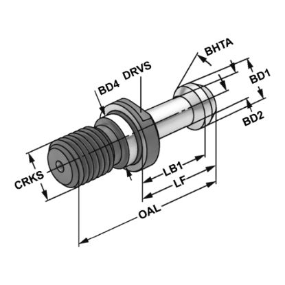 Slika Vijak izvlečni MAS BT SK30, brez luknje in tesnila, Kemmler