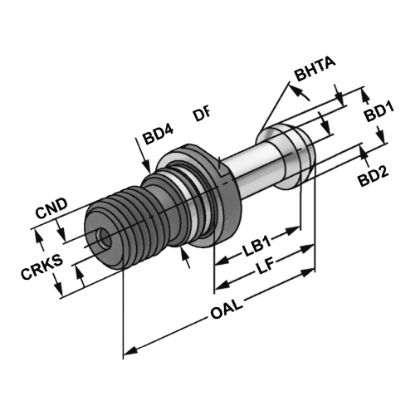 Slika Vijak izvlečni JIS B 6339, MAS 403 BT, SK30, Kemmler