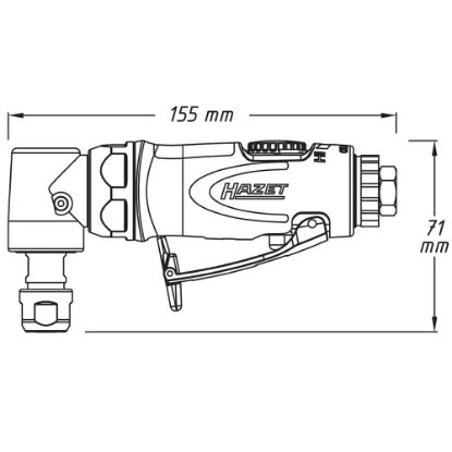 Slika STROJČEK PNEVMATSKI-KOTNI 2.000-20.000 U/min, 224W, vpenjalo: 6,0mm, priključek: