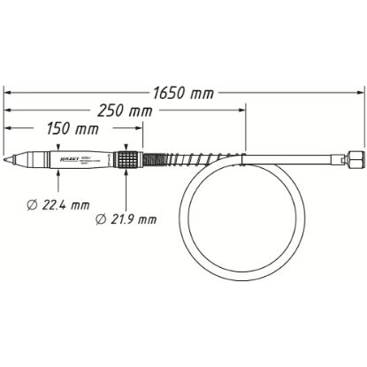 Slika PISALO GRAVIRNO PNEVMATSKOI, 13.000 U/MIN, PRIKLJUČEK: 1/4", HAZET