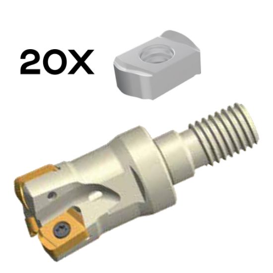 Garnitura, rezkalna glava + 20 ploščic LNMX