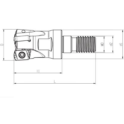 Slika Garnitura, rezkalna glava + 20 ploščic LNMX