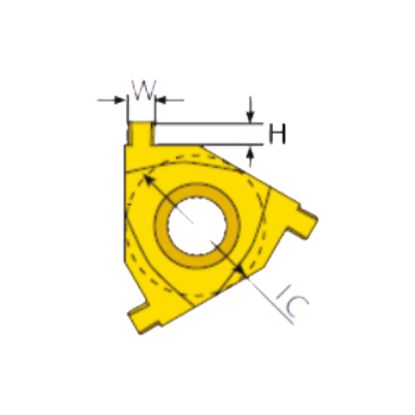 Slika Ploščica navojna zunanja, seger utor, CP2630, 16ER-CUT