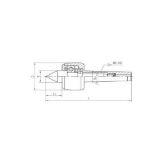 Slika KONICA VRTLJIVA  PRECIZNA MK4-D70/32mm, s podaljšano konico BM11/108