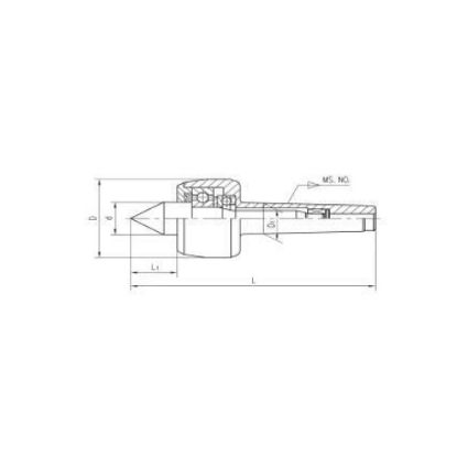 Slika KONICA VRTLJIVA  PRECIZNA MK4-D70/32mm, s podaljšano konico BM11/108