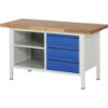 MIZA DELOVNA 1500X700MM NAST. VIŠINA 840-1040MM, RAL7035/RAL5010 (3X PREDAL) RAU