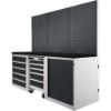 SESTAV DELAVNIŠKI, Z DELOVNO POVRŠINO IN 4 MODULI TER MOBILNIM MODULOM, 2151x740x1945mm