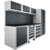 SESTAV DELAVNIŠKI, Z DELOVNO POVRŠINO IN 6 MODULI TER MOBILNIM MODULOM, 2951x740x1945mm