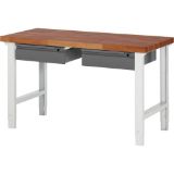 Slika MIZA DELOVNA 1500X700MM NAST. VIŠINA 790-1140MM, RAL7035/RAL7016 (2X PREDAL) RAU