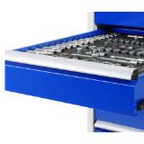 Slika MIZA DELOVNA 1250X700MM NAST. VIŠINA 840-1040MM, RAL7035/RAL5010 (3X PREDAL + 1X