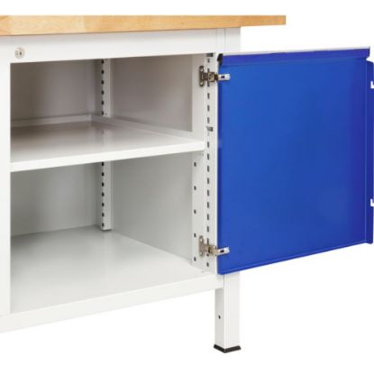 Slika MIZA DELOVNA 2000X700MM NAST. VIŠINA 840-1040MM, RAL7035/RAL5010 (2X PREDAL + 2X