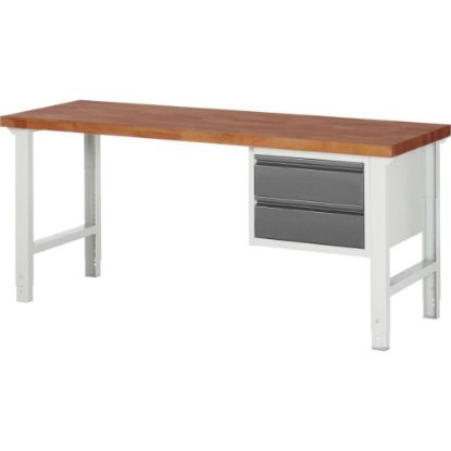 Slika MIZA DELOVNA 2000X700MM NAST. VIŠINA 790-1140MM, RAL7035/RAL7016 (2X PREDAL) RAU