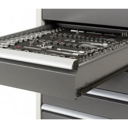 Slika MIZA DELOVNA 2000X700MM NAST. VIŠINA 790-1140MM, RAL7035/RAL7016 (2X PREDAL) RAU