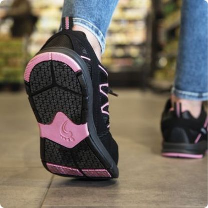 Slika Čevelj delovni s plastično kapico S1P, črno/roza 800480