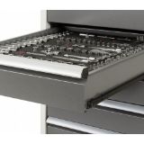Slika MIZA DELOVNA 1500X700MM NAST. VIŠINA 790-1140MM, RAL7035/RAL7016 (5X PREDAL) RAU
