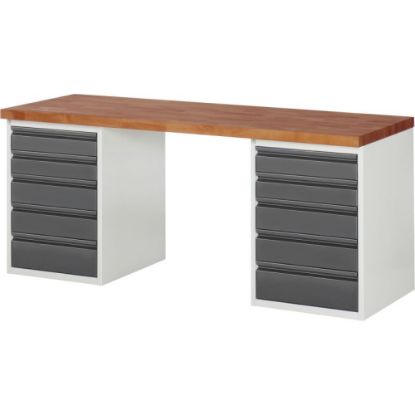 Slika MIZA DELOVNA 2000X700MM NAST. VIŠINA 890MM, RAL7035/RAL7016 (10X PREDAL) RAU