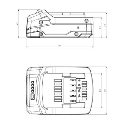 Slika BATERIJSKI PAKET 18 V, 2,0 Ah, Li-Power METABO