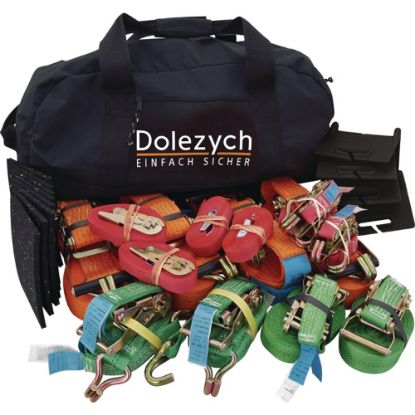 Slika TRAKOVI-PASOVI ZATEGOVALNI-VARNOSTNI v 27-delni garnituri v torbi