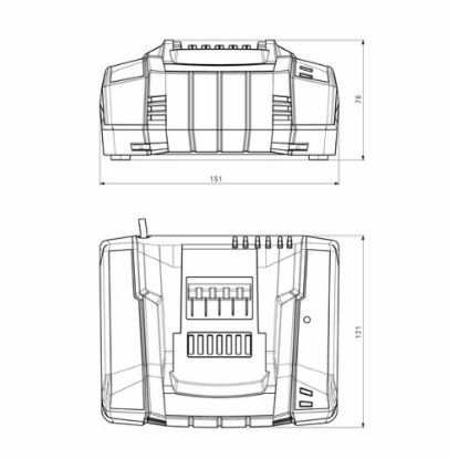 Slika HITRI POLNILEC ASC 145, 12-36 V, "AIR COOLED" Metabo