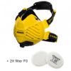 MASKA POLOBRAZNA, 2X FILTER P3,VEL.M/L,  EN140:1998