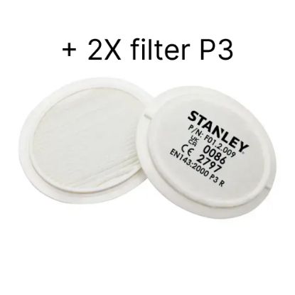 Slika MASKA POLOBRAZNA, 2X FILTER P3,VEL.M/L,  EN140:1998