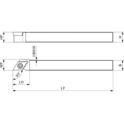 Slika Zunanja stružna držala SDJC – brez zamika, SDJCR/L_EXT