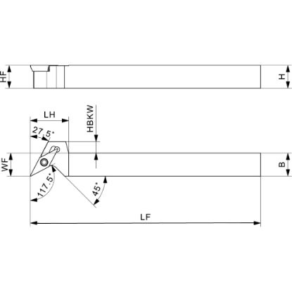 Slika Zunanja stružna držala SVPP – stopničasta izvedba