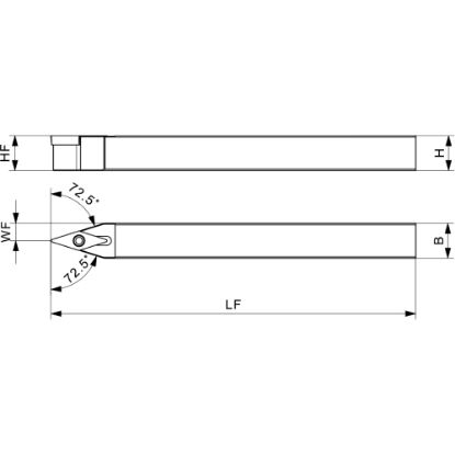 Slika Zunanja stružna držala SVVBN – nevtralna izvedba, SVVBN_EXT