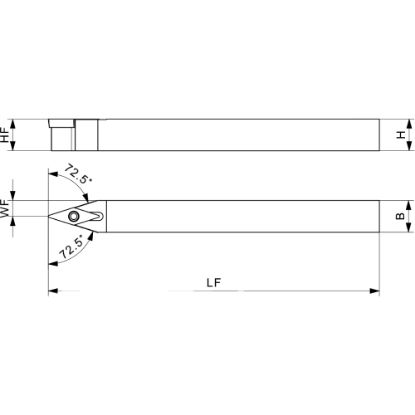 Slika Zunanja stružna držala SVVCN – nevtralna izvedba, SVVCN_EXT