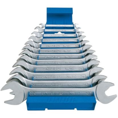 Slika Garnitura viličastih ključev na kovinskem stojalu, 110/1MS, Unior