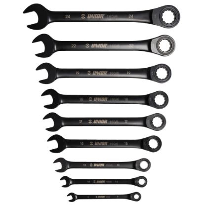 Slika Garnitura viličasto obročnih ključev z ragljo v kartonu, 160/2CB, Unior