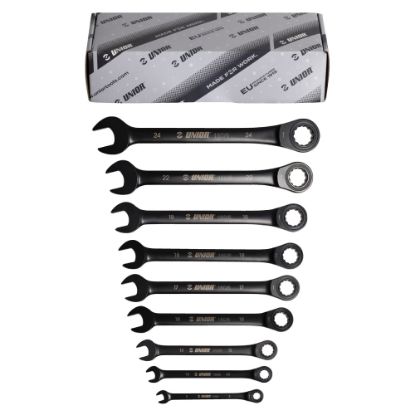 Slika Garnitura viličasto obročnih ključev z ragljo v kartonu, 160/2CB, Unior