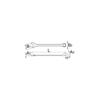 Slika GARNITURA VILIČASTO OBROČNIH KLJUČEV, IBEX V KARTONU 8 - 24/12
