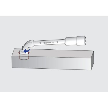 Slika Ključ nasadni, dvostranski, upognjen, 176, Unior