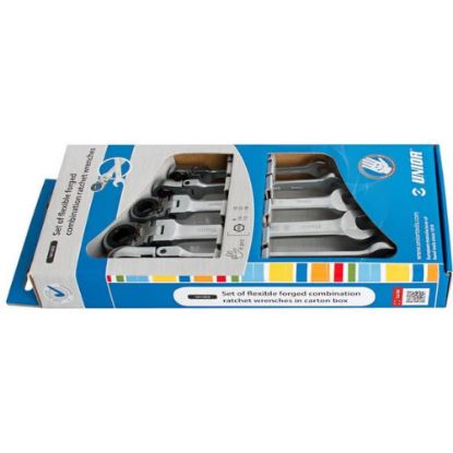 Slika GARNITURA ZGLOBNIH VILIČASTO OBROČNIH KLJUČEV Z RAGLJO V KARTONU 0