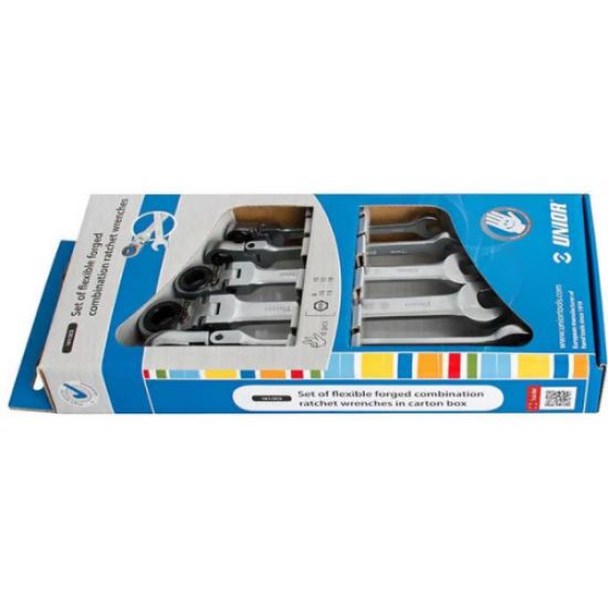 GARNITURA ZGLOBNIH VILIČASTO OBROČNIH KLJUČEV Z RAGLJO V KARTONU 0