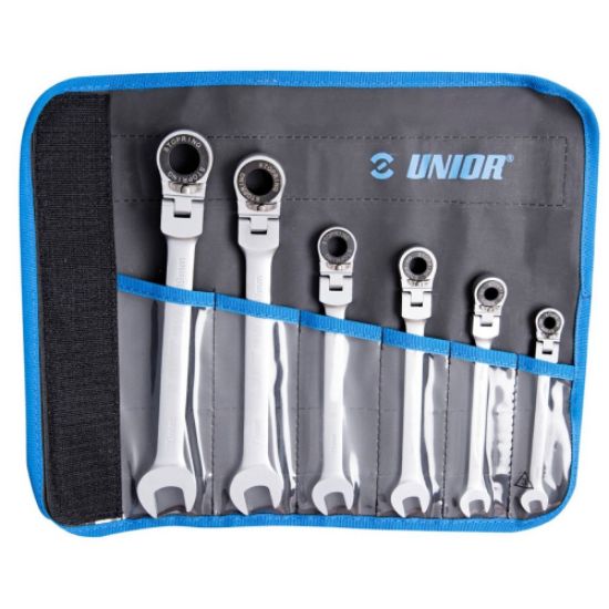 GARNITURA ZGLOBNIH VILIČASTO OBROČNIH KLJUČEV Z RAGLJO V TORBICI 8 - 19/6