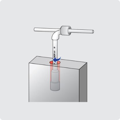 Slika Ključ nasadni, dvostranski, upognjen, 177, Unior