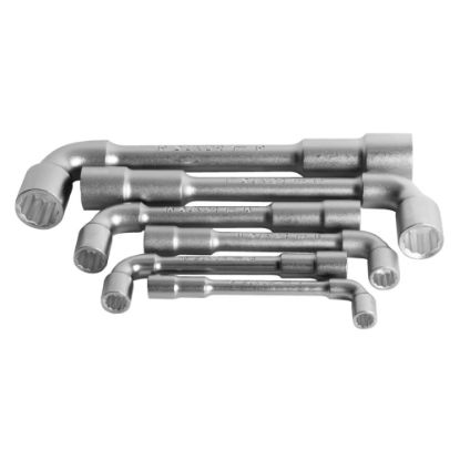 Slika GARNITURA DVOSTRANSKIH UPOGNJENIH NASADNIH KLJUČEV V KARTONU 8 - 19/6