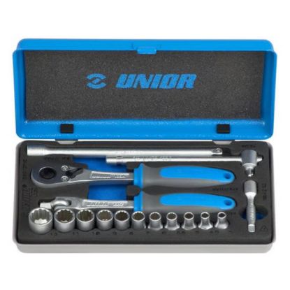 Slika KLJUČ NASADNI 1/4" Art.188BI12P16 4-13mm v 16-delni garnituri vključno z ragljo 