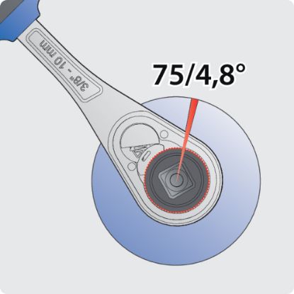 Slika RAGLJA PREGIBNA, DVOSMERNA 1/2" 1/2"