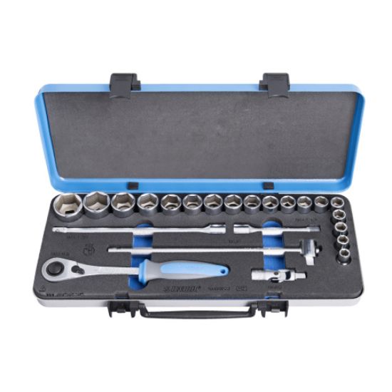 GARNITURA NASADNIH KLJUČEV 1/2" V KOVINSKI KASETI 10 - 32/23